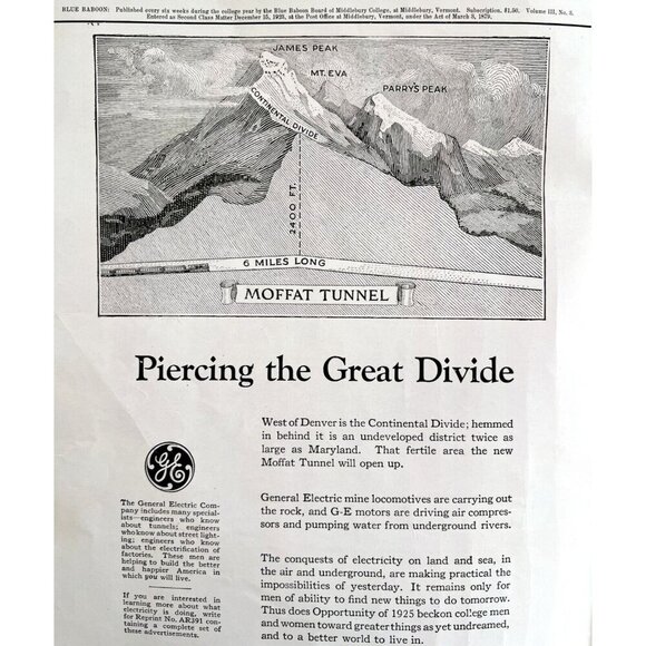 Blue Baboon Middlebury College Vermont 1925 Anniversary Publication V3 #3 DWS10 - Picture 3 of 6